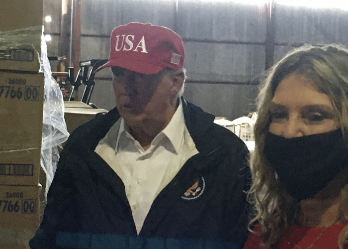 President Trump visits United Way Southwest Louisiana hurricane relief center